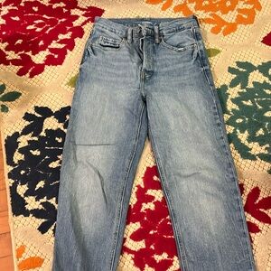 Straight leg jeans, extra high rise